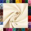 Swafing Heather Cotton Fabric Woven Plain Coupon (Natural, 2 m) - 36