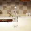 simpa 1L Vintage Style Clear Embossed Vertical Stripe Patterned Bottles with Swing Top Lids