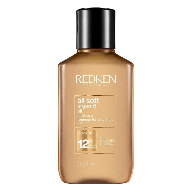 REDKEN Argan-6 Oil, Multi-Care, Non-Greasy, For Softness & Structure, All Soft, 111 ml