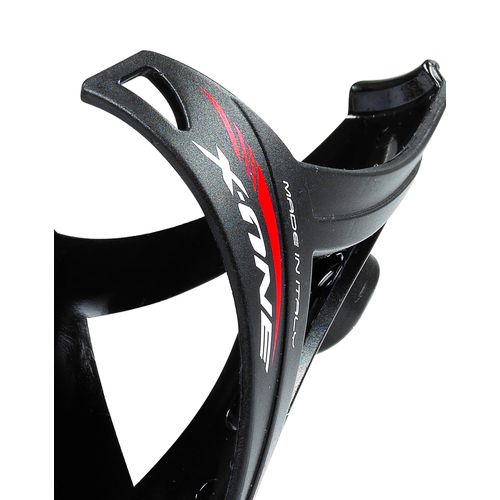 RaceOne - X1 Water Bottle Cage for Bicycle Bottles Matt Black/Red