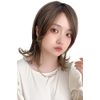 Brightlele hf1510-DQ Soft Wolf Layered Wig, Short, Bob, Natural, Full Wig, Wolf Hair