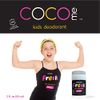 CocoMe Fresh Kid's Deodorant Strawberry Scent. Organic and Natural Ingredients 2.0 oz. Safe and Effective. Made in USA
