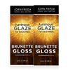 John Frieda Brilliant Brunette Luminous Hair Glaze, Color Enhancing Glaze, Designed to Fill Damaged Areas for Smooth, Glossy Brown Color, 6.5 oz (Pack of 2)