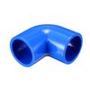 sourcing map 20mm Slip 90 Degree PVC Pipe Fitting Elbow Coupling Adapter Blue 10 Pcs