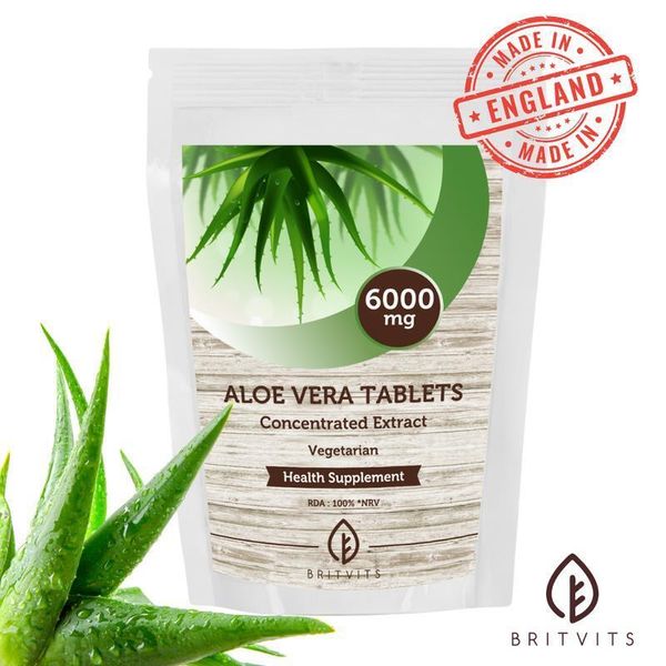 Aloe Vera Extract 6000mg Veg 60 Tablets MADE IN UK