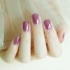 Fuyunohi Nail Tips, Short, False Nails, Short, Plain, Purple, Korea, Double Sided Tape, Easy Installation, Set of 24, DIY, Convenient, Nail Supplies, Beauty, Fashion, Accessories, Daily Use, Work, Date, Coming-of-Age Ceremony, Stylish (Purple)