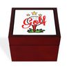 CafePress Golf Ball Tee Putter Fore Memory Keepsake Jewelry Box, 5"x5"x3.75"