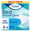 TENA Bed Plus Secure Zone | 60cm x 75cm | 4 Pack of 25