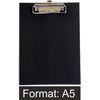 D.RECT 009561 Clipboard A5 Linen Embossed Black