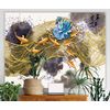 Modern Abstract Wall Art for Bedroom Decor; Large Fabric Wall Covering Backdrop