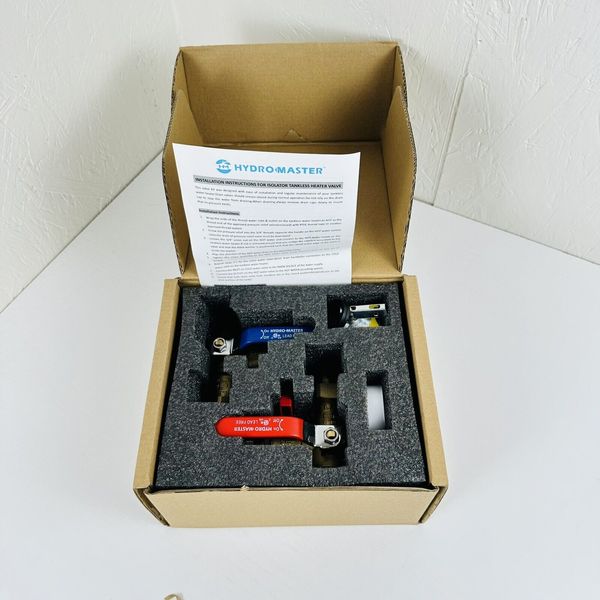 Tankless Water Heater Valve Kit 3/4” By Hydromaster With Pressure Relief Valve