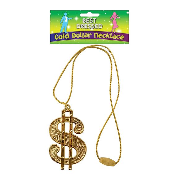 2 x Dollar Medallion String Cord, Gold, One Size