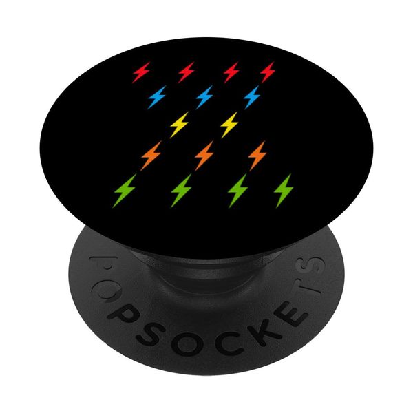 Mixed Colours Rainbow Lightning bolts PopSockets Adhesive PopGrip