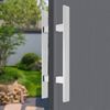 450*40*10mm H-shaped Double Sided Mirror Polishing Push Pull Door Handle Silver 
