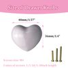 Mimhooy 4 Pack Purple Ceramic Drawer Knobs Decorative Cabinet Knobs, Heart Shaped Cupboard Knobs, Knobs for Cupboards & Draws