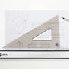 ALVIN - 10 inches Smoke-Tint Acrylic Triangle Ruler 45/90 Degrees, Multipurpose Tool for Drafting, Design, and Architecture, Great for Machining and Woodworking