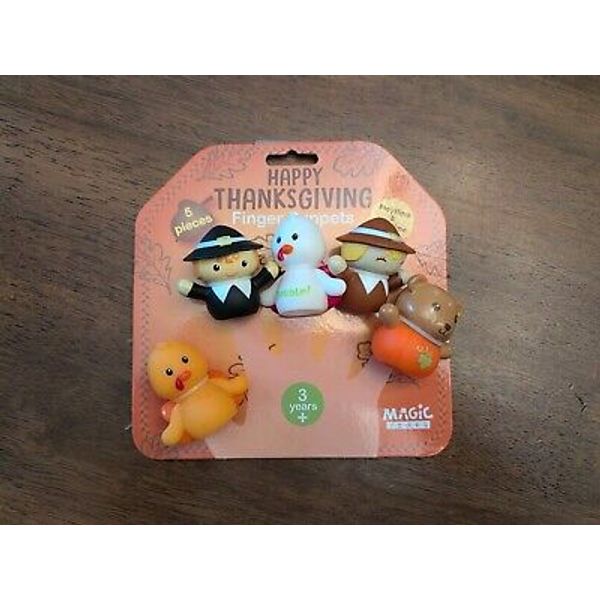 Happy Thanksgiving 5 Piece Finger Puppets Magic Years 3+