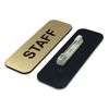 Staff 1 x 3" Name Tag, Brushed Gold (3 Pack)