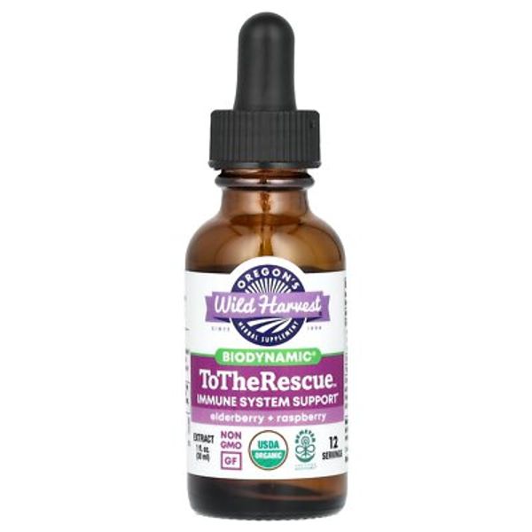 Biodynamic, To The Rescue, Elderberry + Raspberry, 1 fl oz (30 ml)