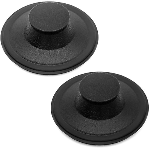 (2 Pack) Exact Replacement for Insinkerator STP-PL/STPPL Black Rubber Sink Stopp