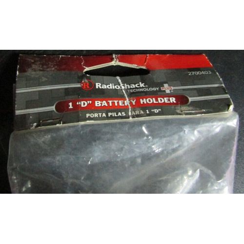RadioShack 1 "D" Battery Holder 270-0403 New And Sealed