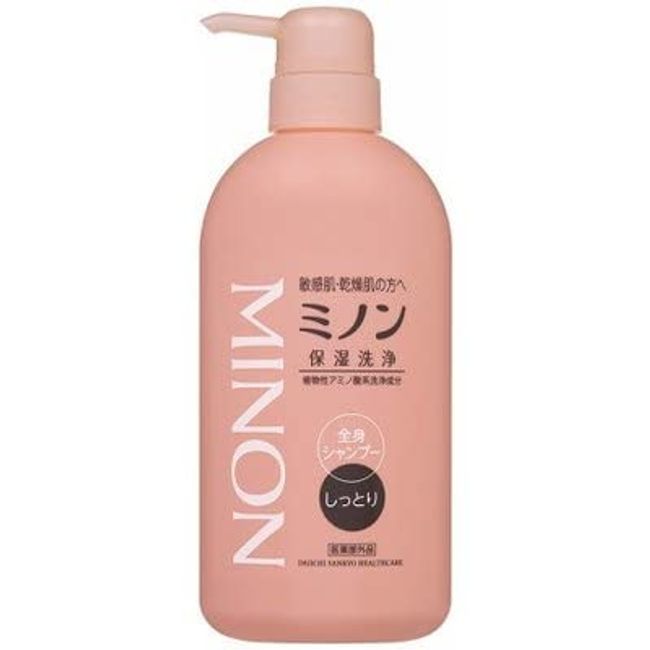 Daiichi Sankyo Health Care Minon Full Body Shampoo, Moisturizing Type, Bottle, 15.2 fl oz (450 ml) x 5 Set