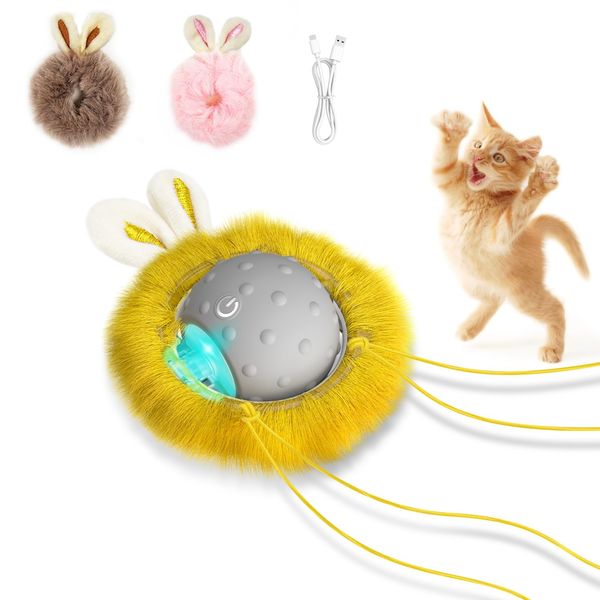 BENTOPAL Interactive Cat Toys Ball Paw Activated, Super Power Cat Exercise Toys for Indoor Cats (Grey)