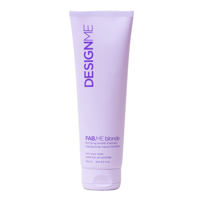 FAB.ME Blonde Fortifying Purple Shampoo by DESIGNME | Toning Purple Shampoo for Blonde Hair - Neutralizes Brass and Yellow Tones | Enriched with Hyaluronic Acid | Color Depositing Formula