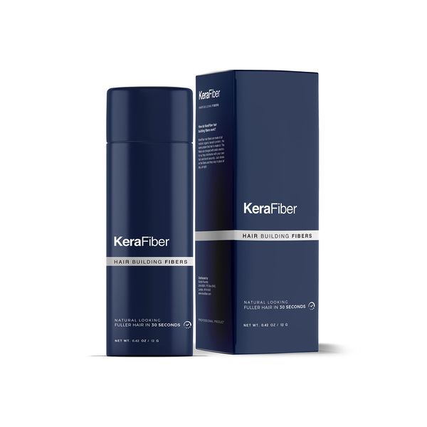 KeraFiber Hair Building Fibers - Keratin Hair Illusion Fibers for Thicker Hair in 30 Seconds, 12 g, Colour Black