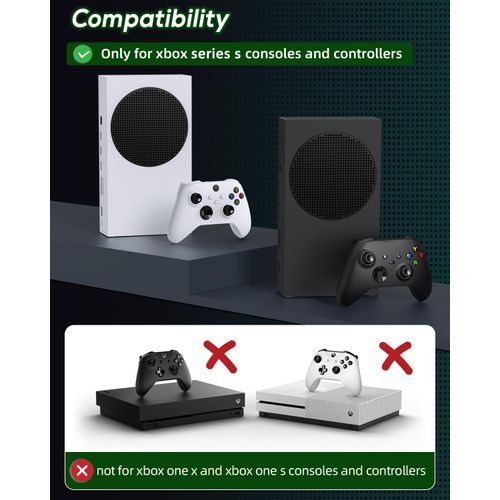 Cooling Fan Stand & RGB Light Strip for Xbox Series S,Dual Charger Station with 2X1400mAH Rechargeable Battery Pack,Charging Dock Accessories for XSS with 15 RGB Light Modes,USB2.0 Port for Sync,White