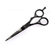 Professional Hair Scissors, Eye Catching Flower Details - Offset - Black - 5.5 inch