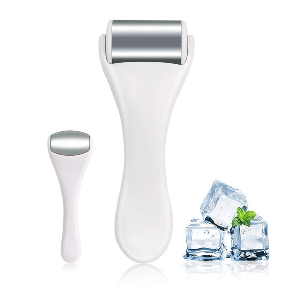 Ice Roller for Face & Eye, Facial Roller and Eye Massager Roller, Ice Roller for Body, Face, Tighten Pores, Migraine Relief, Pain Relief, Eye Puffiness Relief for Women (Face and Eye Roller 2in1)