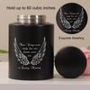 Angel Wings Medium Keepsake Urns for Human Ashes (Black Wings)
