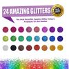 Glitter Tattoos Kit, 24 Colors Glitter Temporary Tattoos/Body Glitter Tattoos, Body Make-up for Party, Halloween, Birthday,Christmas
