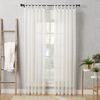 No. 918 Emily Sheer Voile Tab Top Curtain Panel, 59" x 84", Eggshell