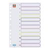 Elba Plastic tab dividers 1 Register Assorted Colours