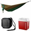 Ovente Portable Outdoor Camping Personal 6 Qt. Storage Box, Hammock & Speaker
