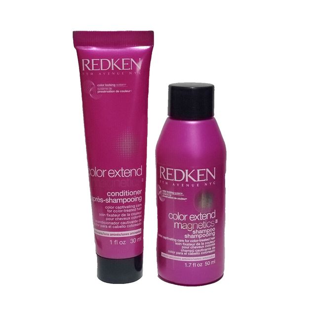 REDKEN Color Extend Magnetics Shampoo 50ml 1.7oz & Conditioner 30ml  TRAVEL PACK