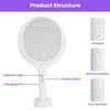 90ºRotating Bug Zapper Wand Handheld Mosquito w/ Telescopic Extension Wand