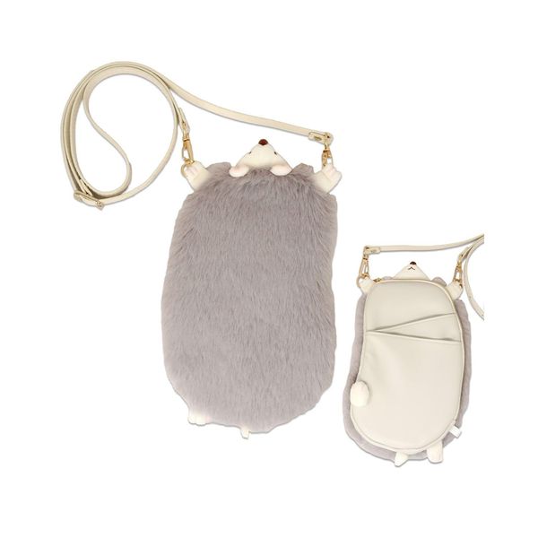 Naito Design Laboratory Hedgehog Smartphone Pouch Greige 44654
