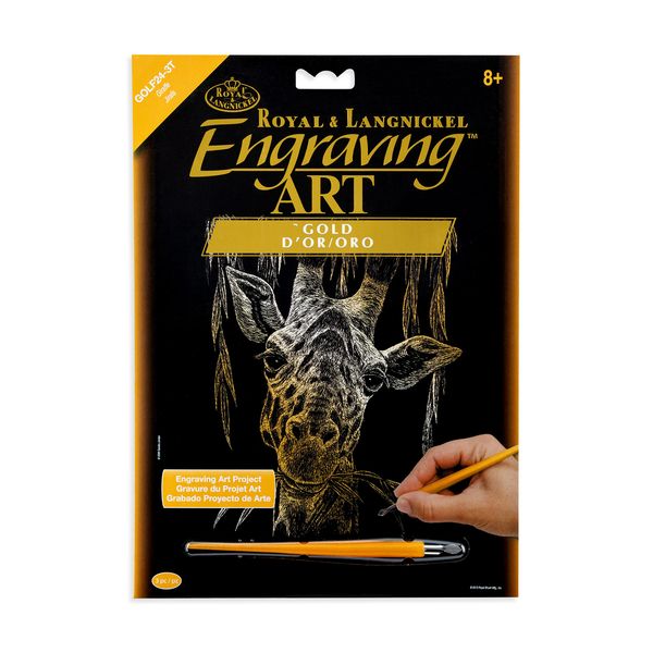 Royal & Langnickel Gold Engraving Art A4 Size Giraffe Designed Painting Set