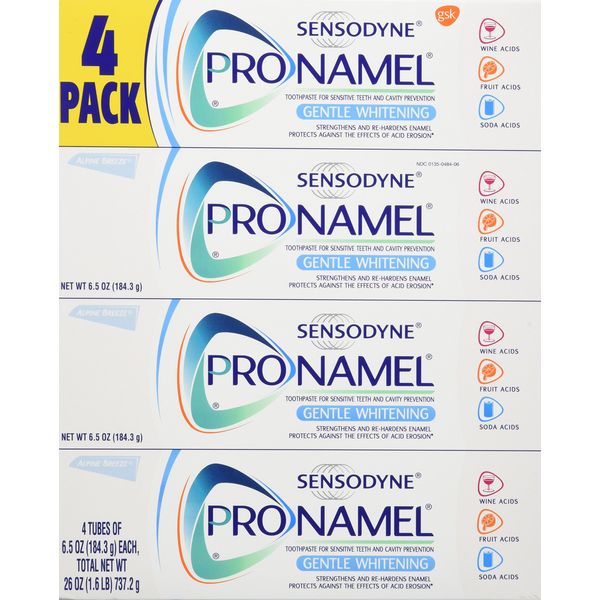 Sensodyne pronamel Gentle Whitening Tooth Paste 4 Pack/ 6.5 Ounce Net Wt 26 Ounce