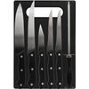 Deco Essentials 5-Piece Knife Set with Cutting Board and Sharpening Steel