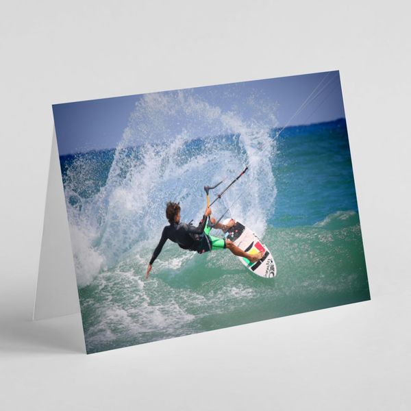 Kite surfing birthday card
