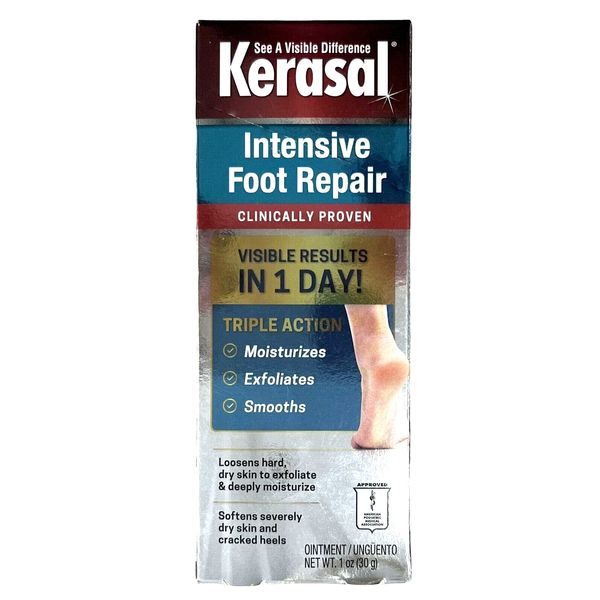 KERASAL Intensive Foot Repair Ointment 1oz (30gm) ^ NEW LOOK!