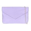Girly Handbags Plain Clutch Bag Medium Lilac