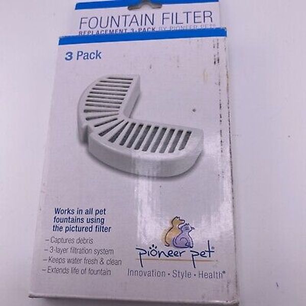 Pioneer Pet 3002 Pet Fountain Replacement Filters, 3 Pack.