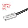 sourcing map KSD9700 Thermostat, 70°C Normally Open Temperature Switch Thermal Switch, N.O 5A Metal Temperature Controller 2pcs