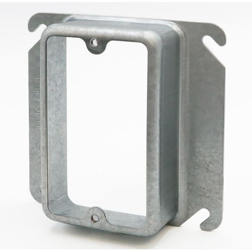 1 Inch Raised Mud Rings, Square Device Cover, 1 Gang Outlet Cover, 4x4 Inch, Metal Electrical Outlet Cover, Plaster Ring, with Angled Mounting Slots, Outlet Plates