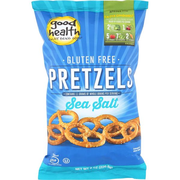 Good Health Gluten Free Pretzels with Sea Salt 8 oz. Bag (4 Bags)